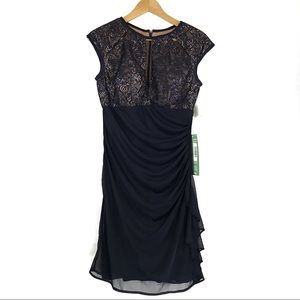 NWT DJ Jaz Blue Sequined Sleeveless Sheath Dress Size 8